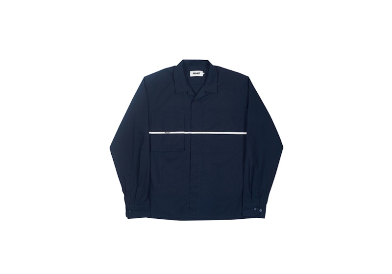 Palace Weight Zip Overshirt Navy メンズ - FW18 - JP