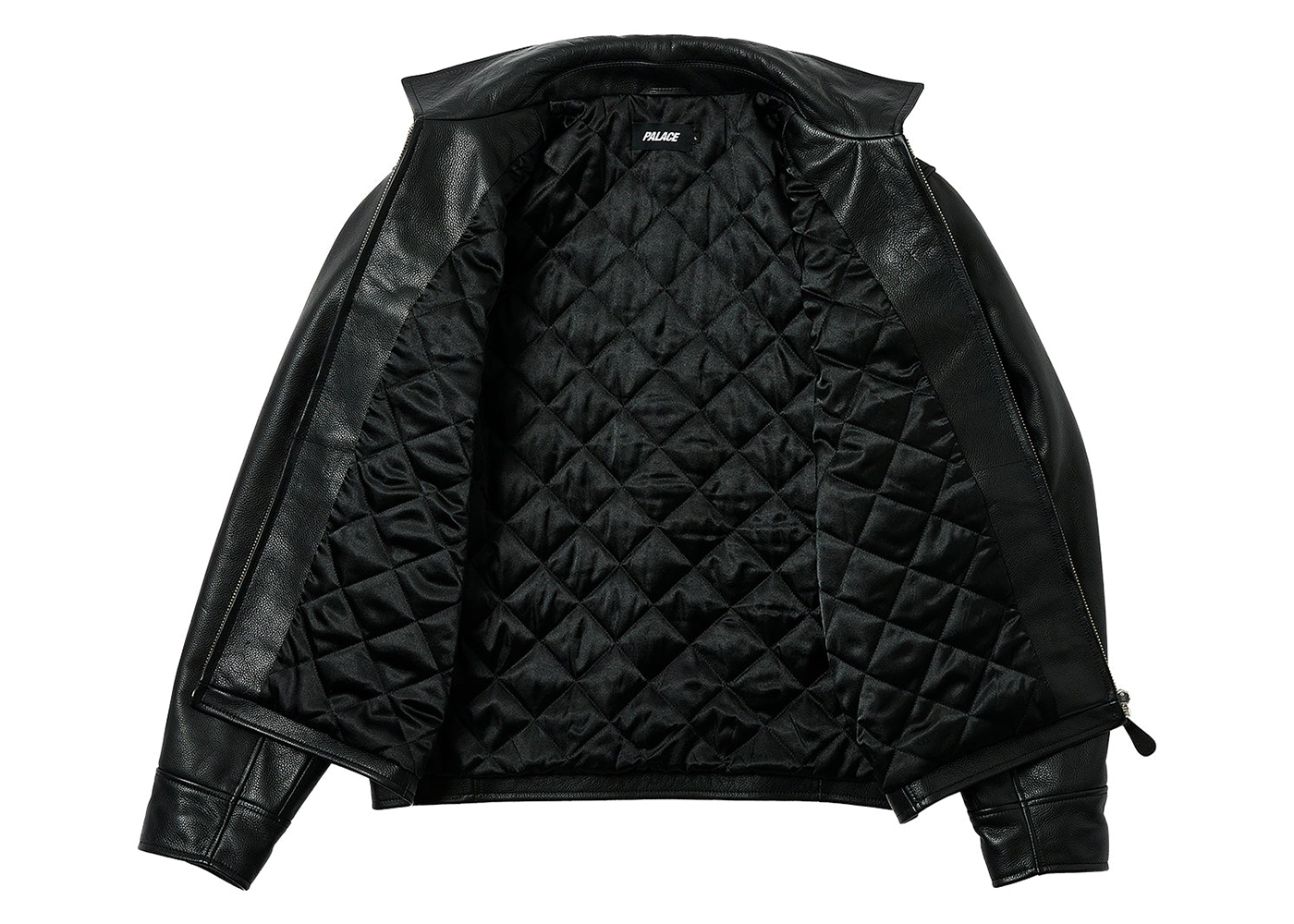 Palace Safe Hands Leather Jacket Black Men's - SS24 - US