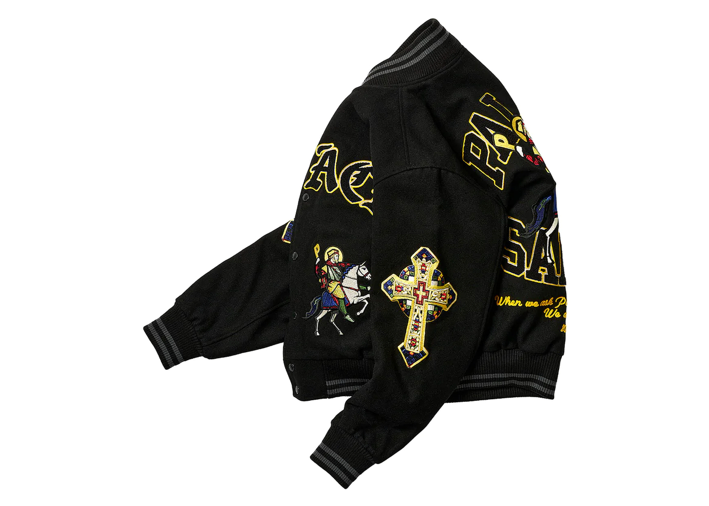 Palace Saints Varsity Jacket Black