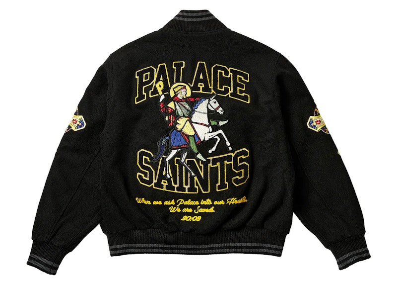 Palace Saints Varsity Jacket Black