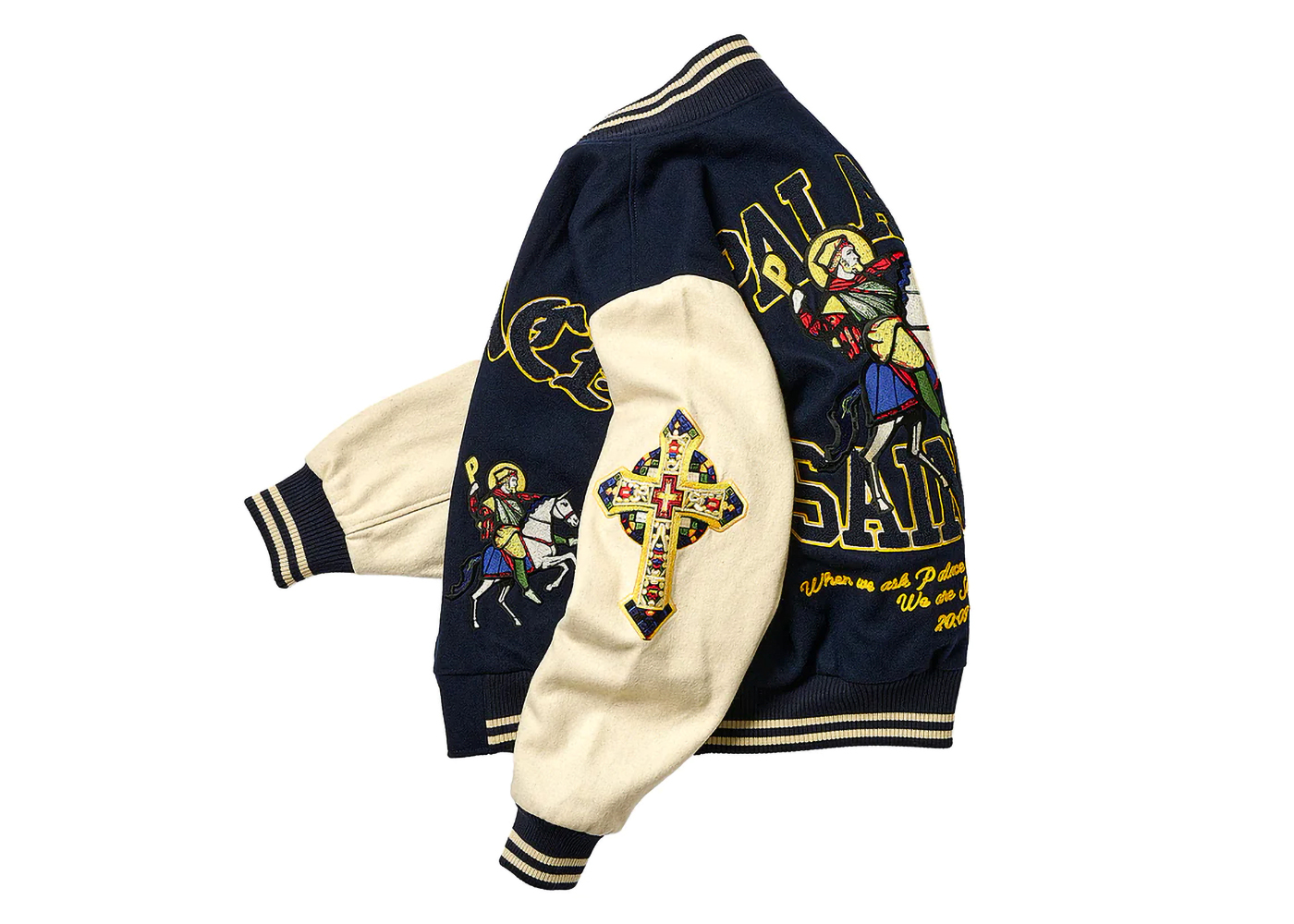 Palace Saints Varsity Jacket Navy Men's - SS24 - US