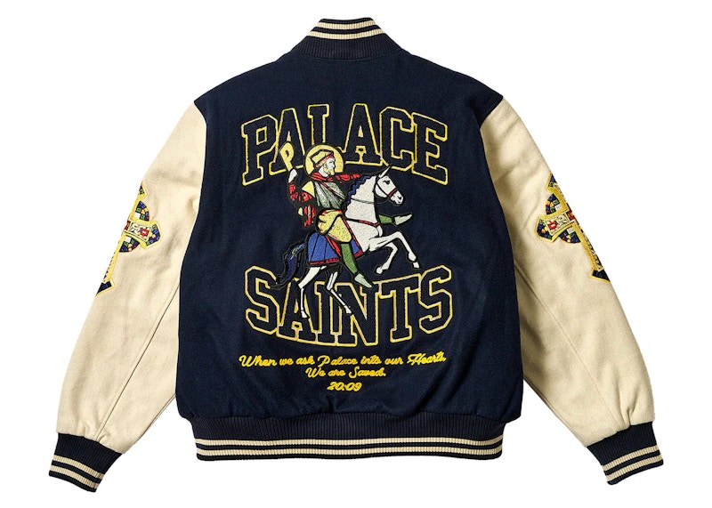 Palace Saints Varsity Jacket Navy