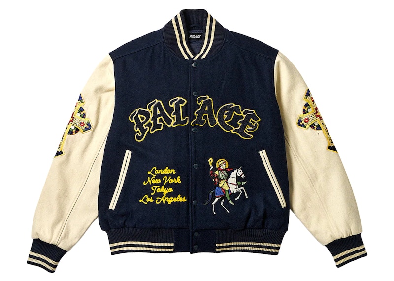 Palace Saints Varsity Jacket Navy