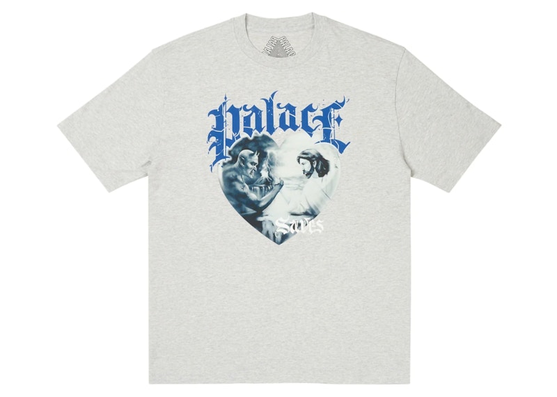 Pre-owned Palace Men's Save Thyself T-shirt In Grey Marl