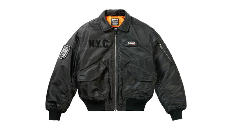 こ*ー様 90s Schott CWU-R フライトジャケット ma-1 XL Bomber CWU 90's dark brown in recycled nylon, oversized cut, large