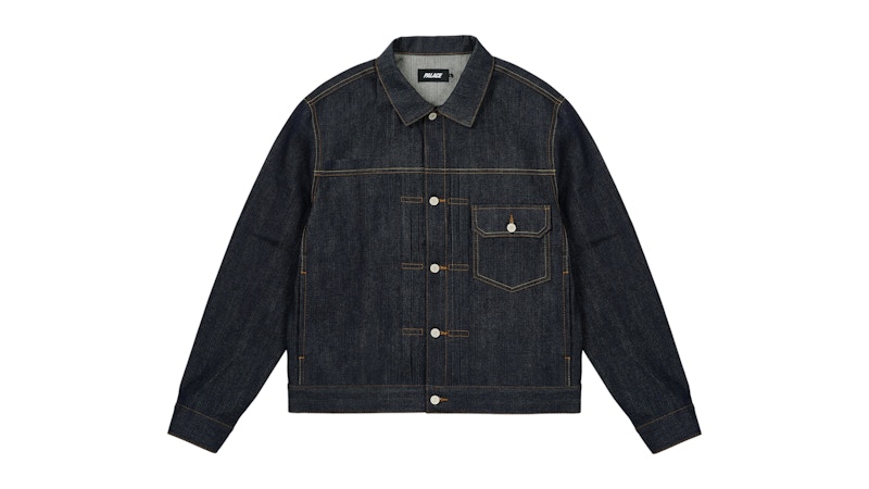 Pre-owned Palace Men's  Selvedge Denim Jacket In Raw Denim In Blue