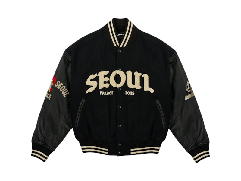 Palace Seoul 2 Seoul Varsity Jacket Black Men's - SS25 - US