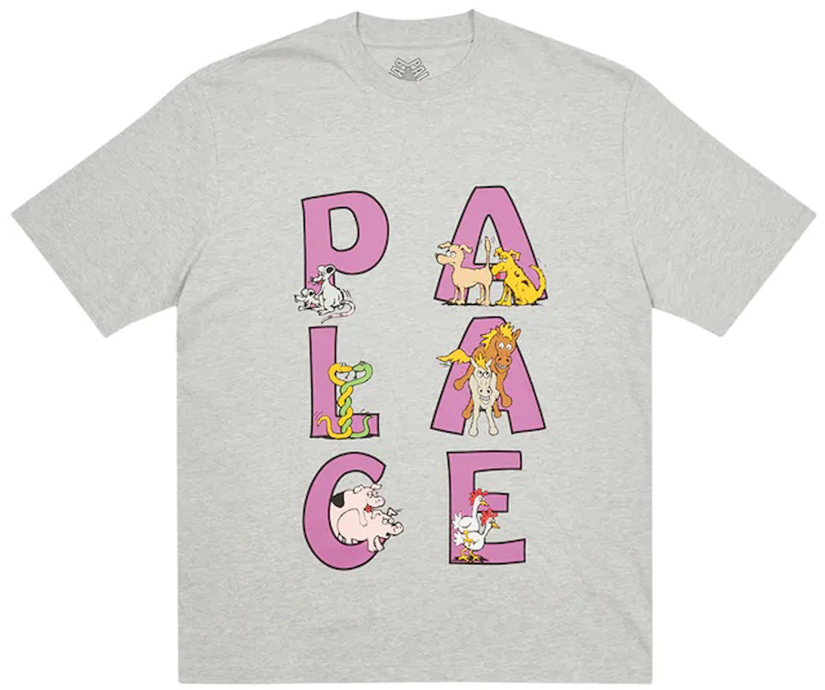 Palace Session T-shirt Grey Marl Men's - FW22 - US