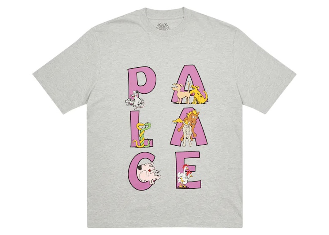 Pre-owned Palace Session T-shirt Grey Marl