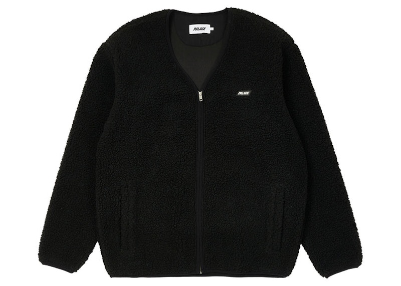 Palace Shearling Cardigan Black Men's - SS22 - GB