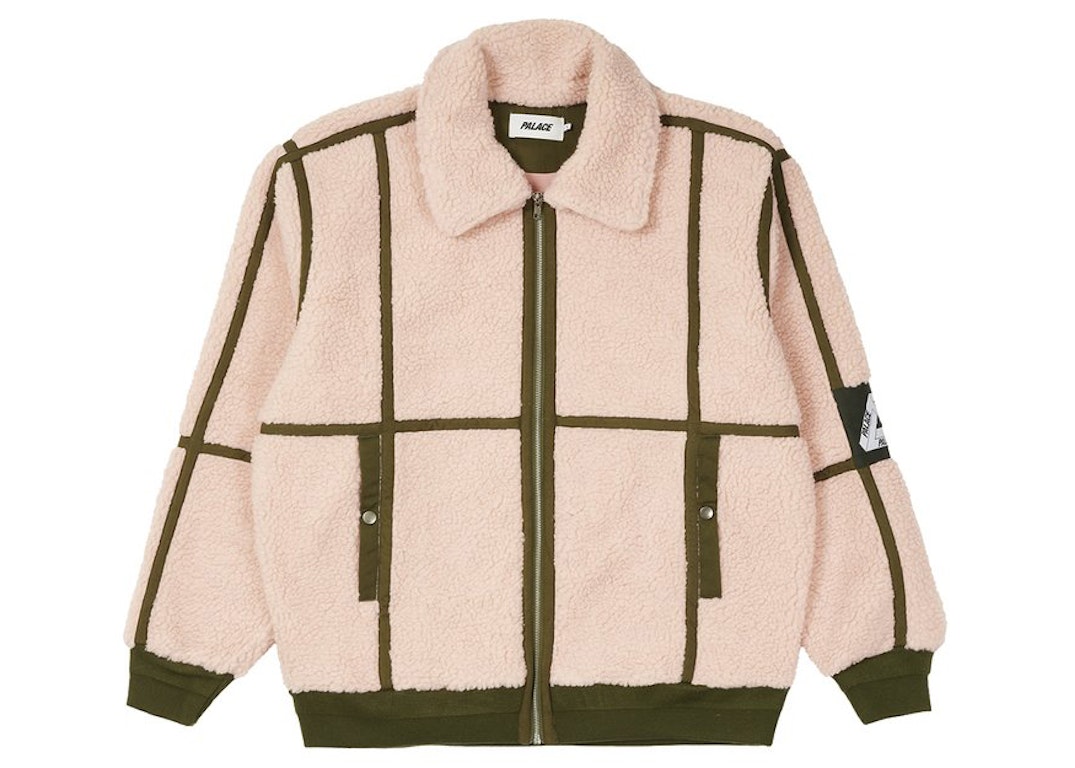 Pre-owned Palace Sherpa Flight Jacket Pink/olive