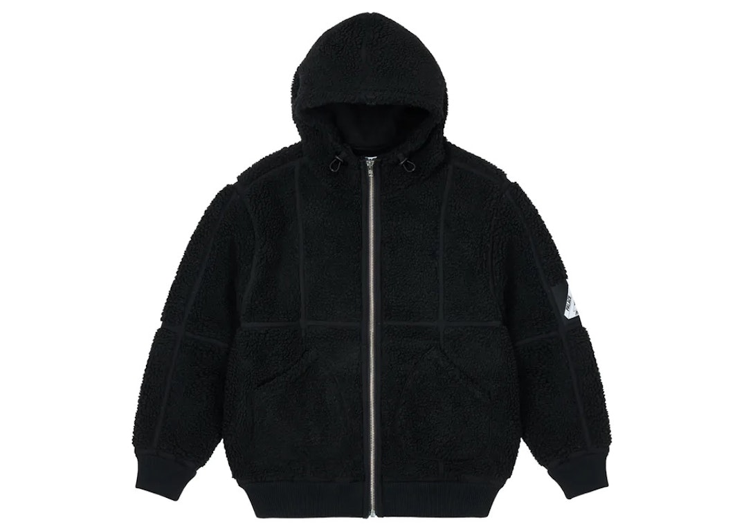 Pre-owned Palace Sherpa Hooded Jacket Black
