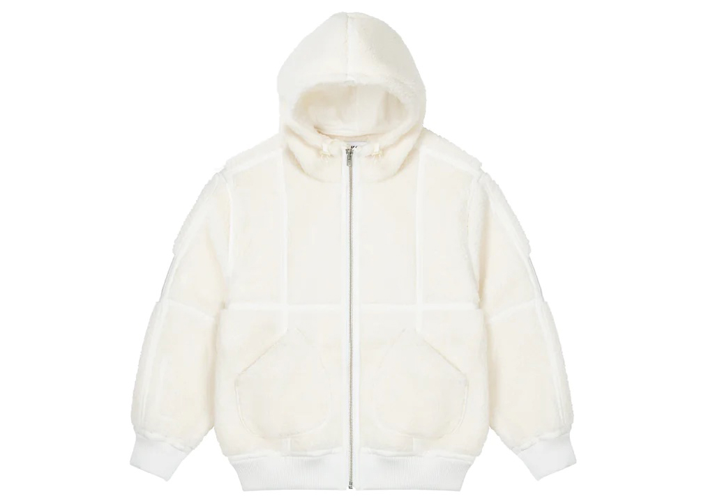 Palace Sherpa Hooded Jacket Off White - FW22 - US