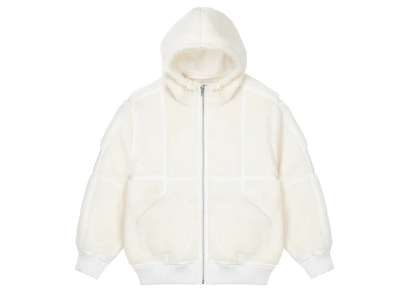 Palace Sherpa Hooded Jacket Off White Men's - FW22 - US