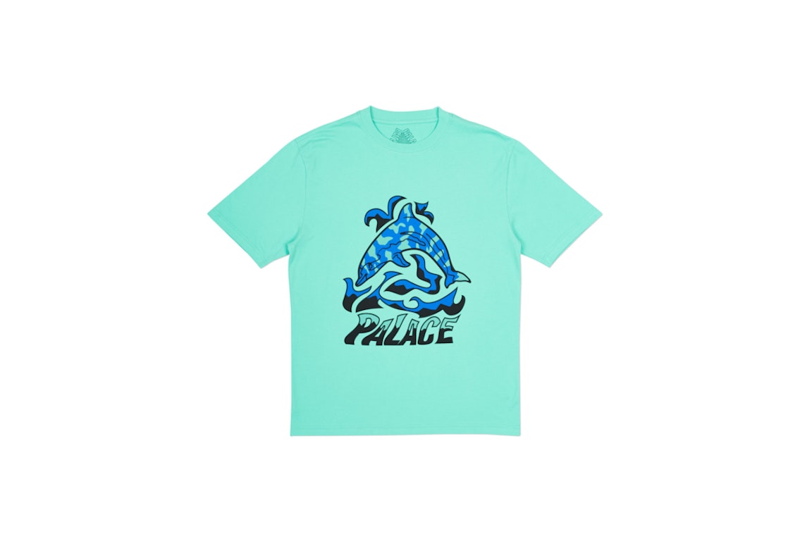 Pre-owned Palace Sketchy Dolphin T-shirt Light Green