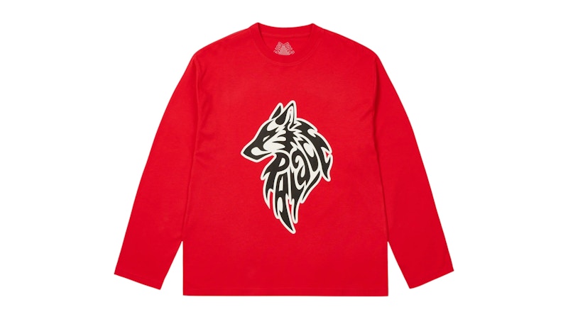 ★25SS★PAL-ACE SKETCHY LONE WOLF LONGSLEEVE Palace Sketchy Lone Wolf Longsleeve Black Men's - SS25 - US