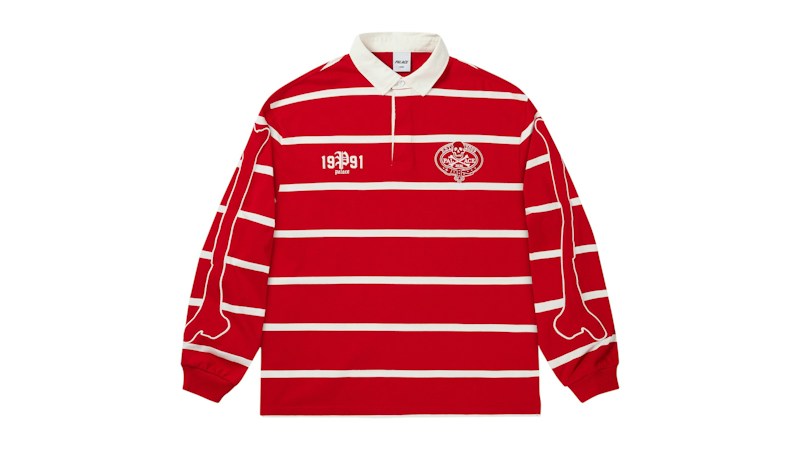 Palace Skull Crest Rugby Racey Red