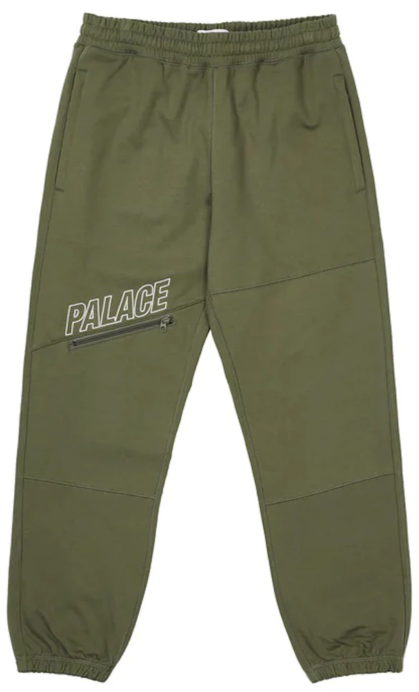 Palace Slant Zip Joggers Green Men's - FW22 - US