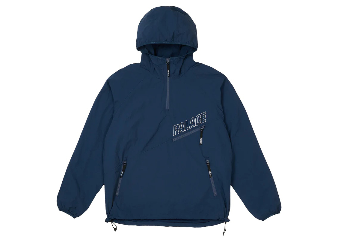 Palace Font Zip Shell Jacket Blue/Airforce Men's - SS23 - US