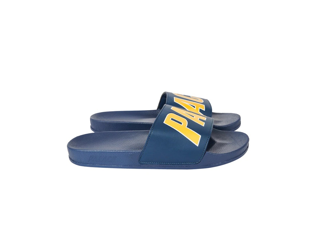 Pre-owned Palace Slider Navy In Navy/gold