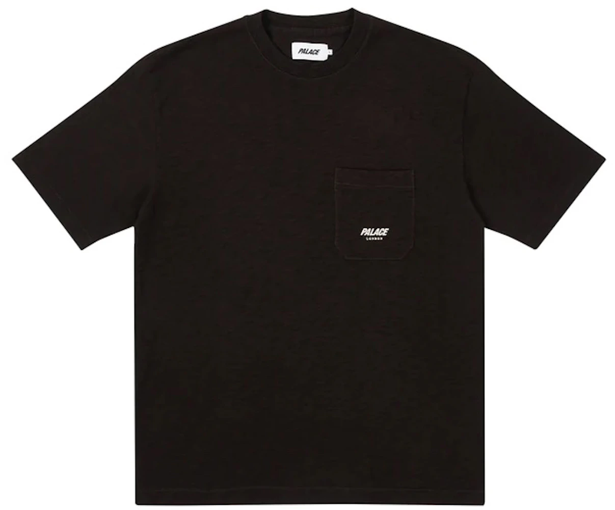Palace Slub Pocket Zig Zag T-shirt Black Men's - SS22 - US
