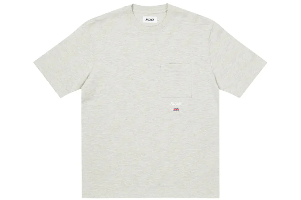 Palace Slub Square Pocket T-shirt Grey Marl