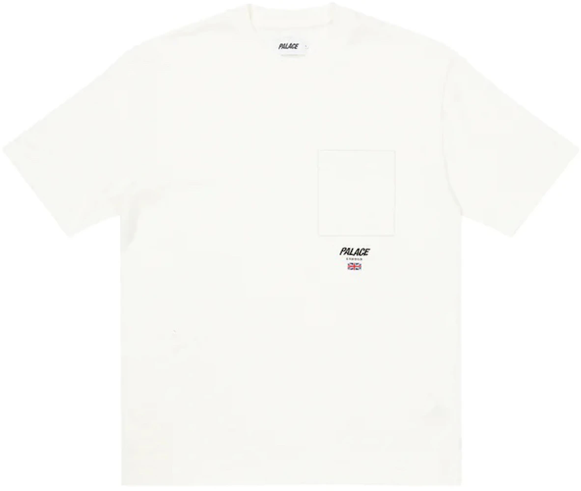 Palace Slub Square Pocket T-shirt White Men's - FW22 - US