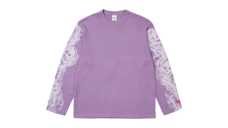 トップス Palace SMOKED WAFFLE LONGSLEEVE Palace Smoked Waffle L/S Tee Flat Grape Men's - SS26 - US