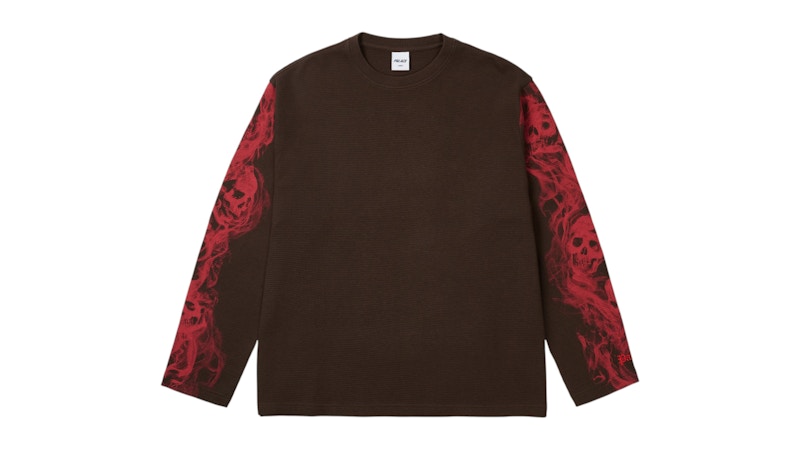 Palace Smoked Waffle L/S Tee Fox Men's - SS26 - US