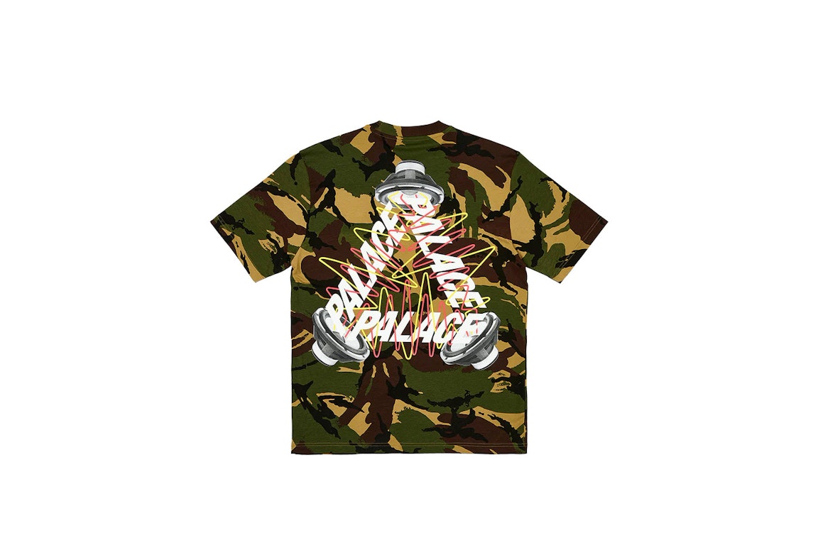 Pre-owned Palace Speaker P-3 T-shirt Woodland Camo