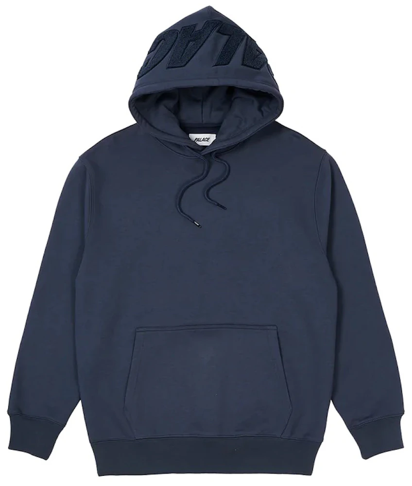 Palace Spell Out Chenille Hood Navy Men's - FW22 - US