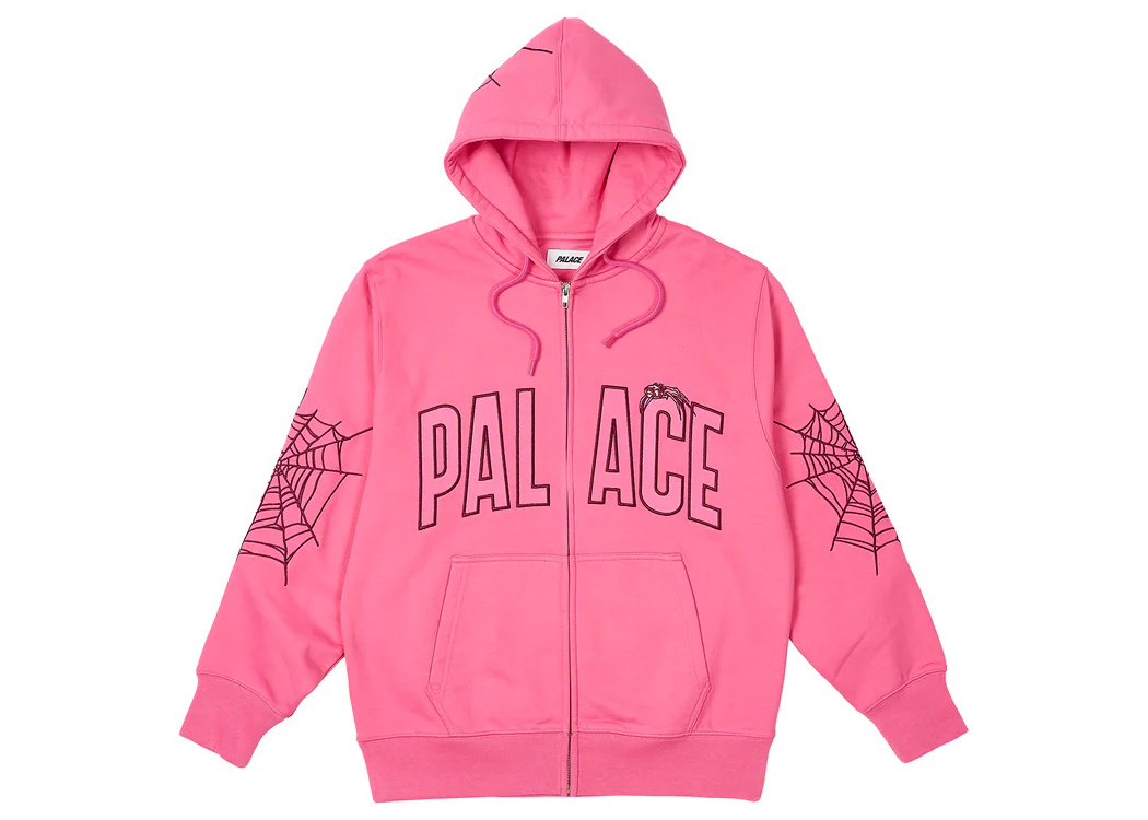 Palace Spider Zip Hood Shock Pink メンズ - FW23 - JP