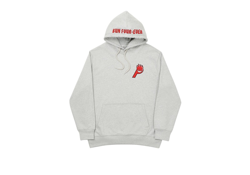 Palace Spitfire Live To Bun Hood Grey Marl Men's - FW20 - US