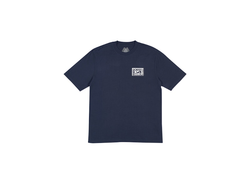 Palace Split T-Shirt Navy/White メンズ - SS18 - JP