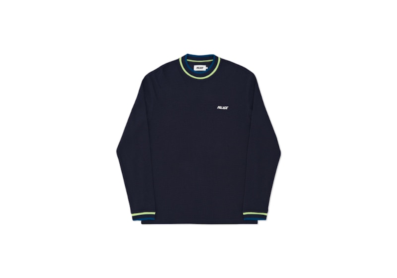 Palace Square Weave Crew Navy