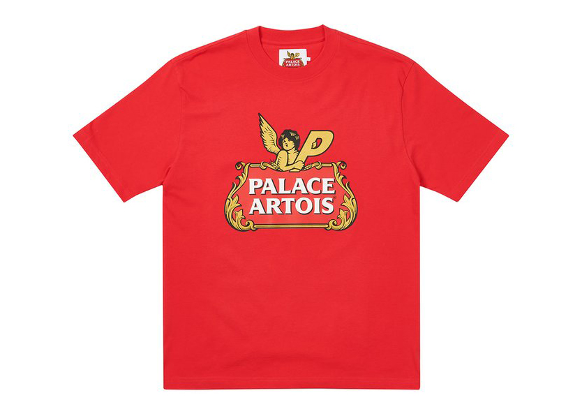 Palace Stella Artois Cartouche T-shirt Red Men's - SS21 - GB