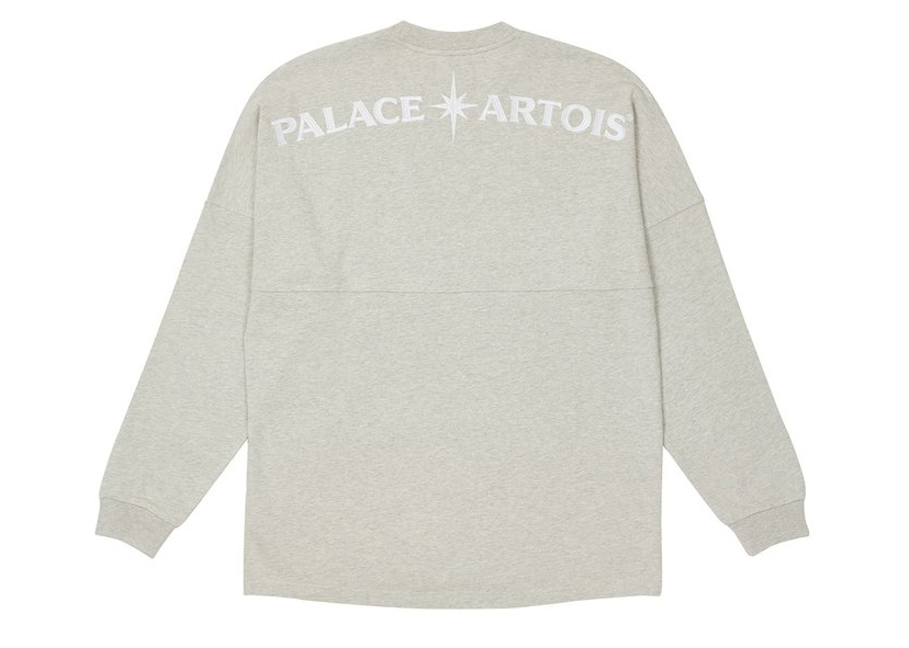 Palace Stella Artois Drop Shoulder Longsleeve Grey Marl Men's ...