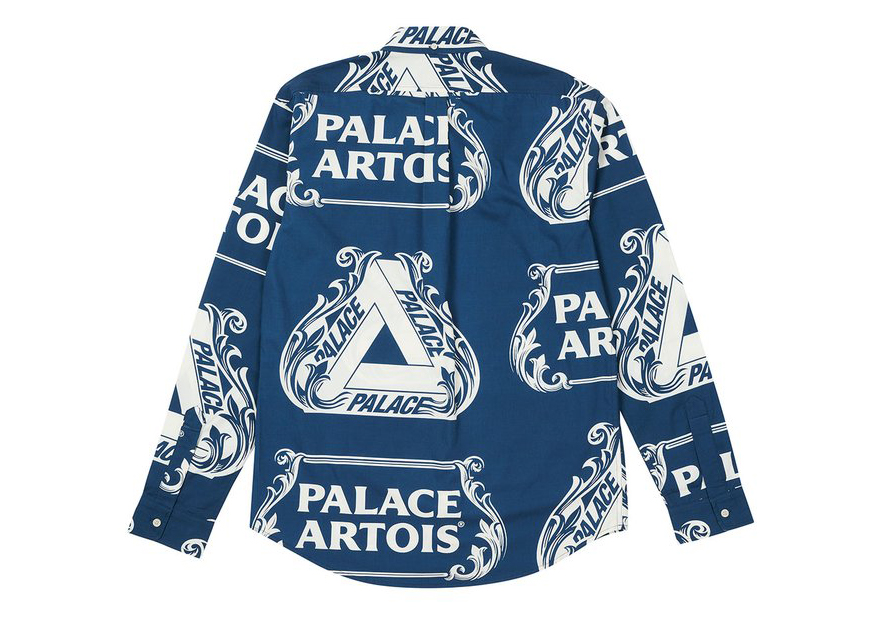 Palace Stella Artois Oxford Shirt Navy/White Men's - SS21 - US