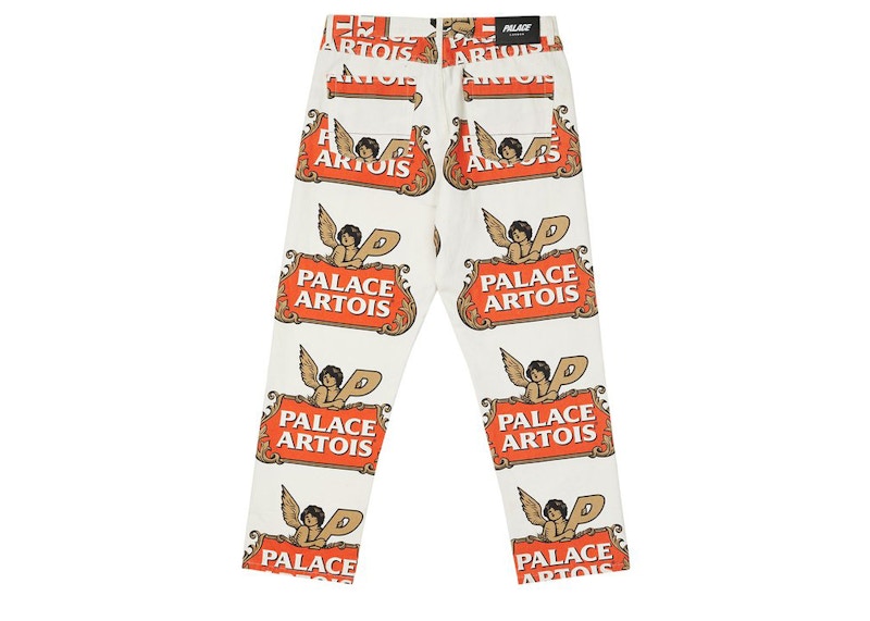 Palace Stella Artois Pant White/Red/Gold Men's - SS21 - US