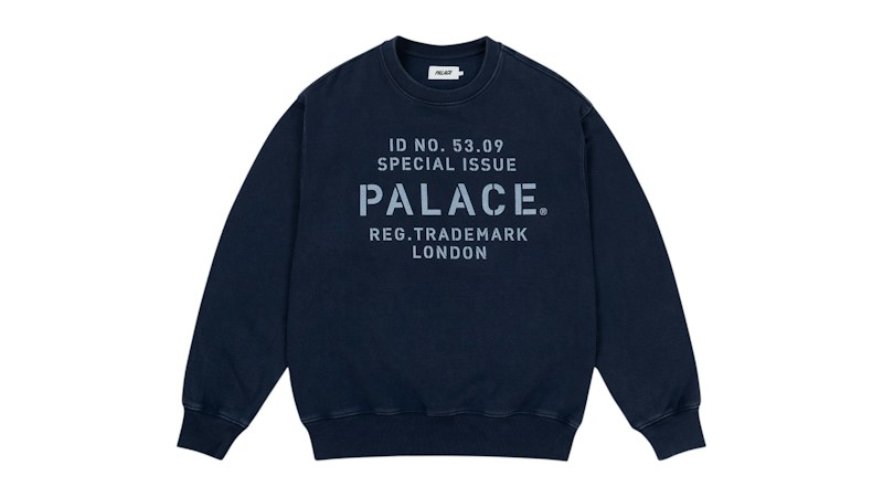 Palace Stencil Crew Navy