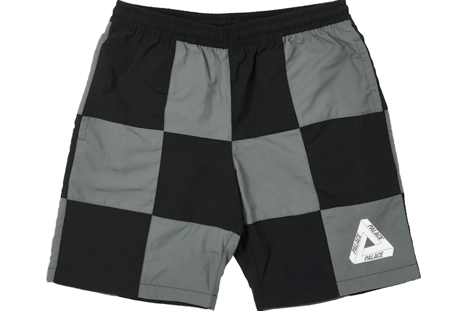 Palace Stitch Up Shell Shorts Black/Charcoal