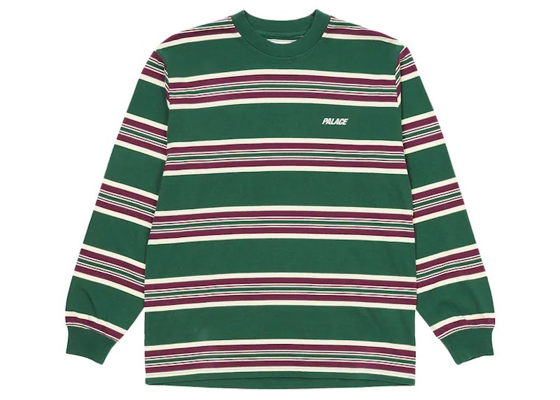 Palace Stoner Stripe Longsleeve Top Green - FW22 Men's - US