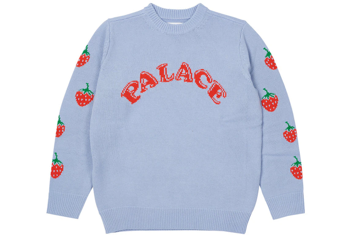 Palace Strawberry Knit Baby Blue