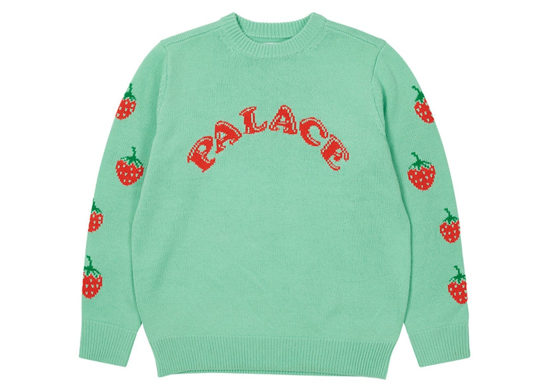 Pre-owned Palace Strawberry Knit Green