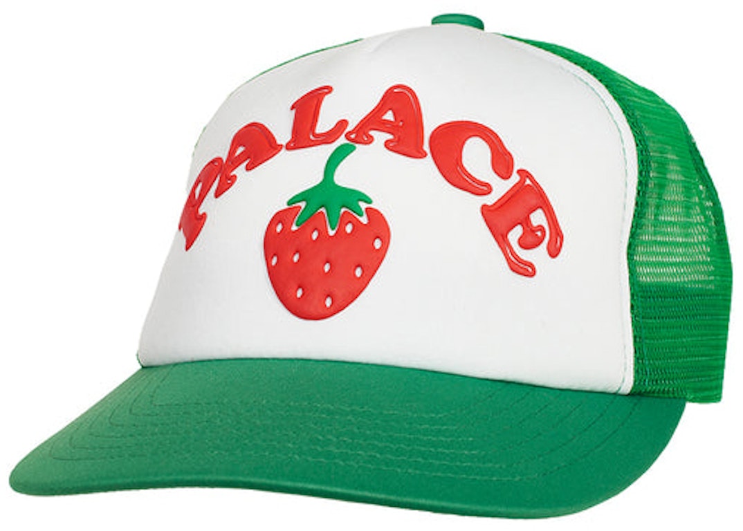 Pre-owned Palace Strawberry Trucker Hat Green