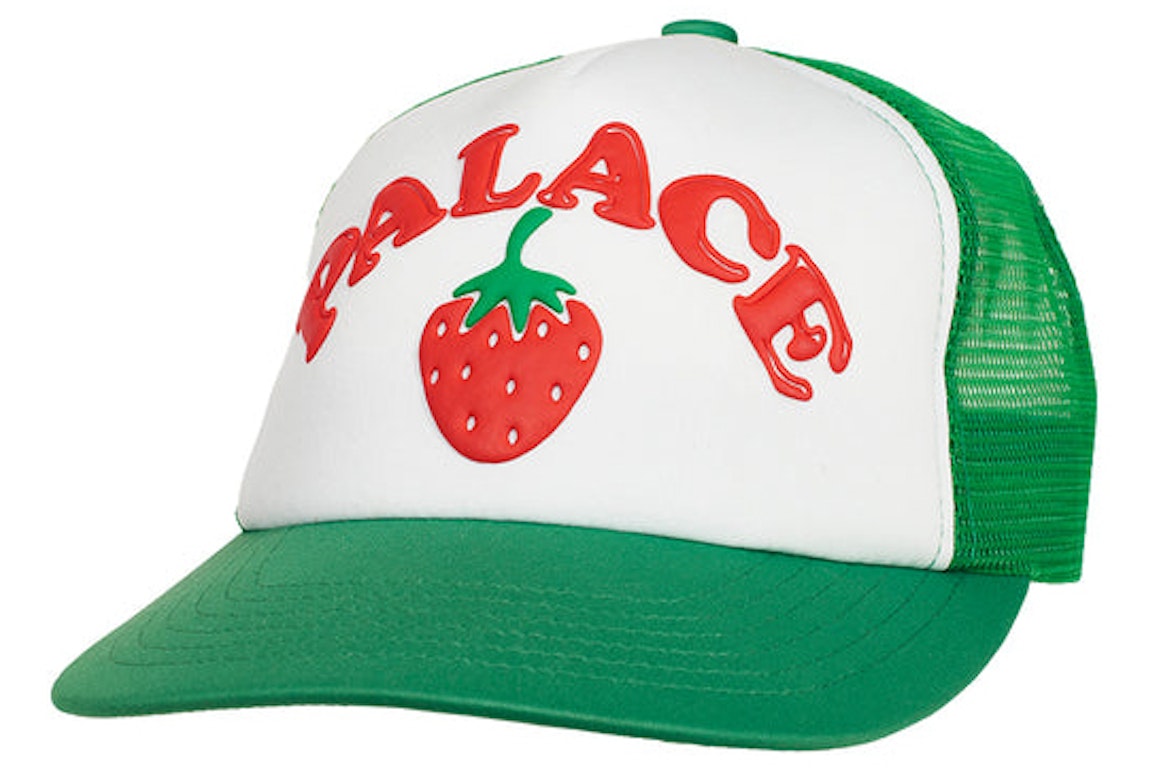 Pre-owned Palace Strawberry Trucker Hat Green