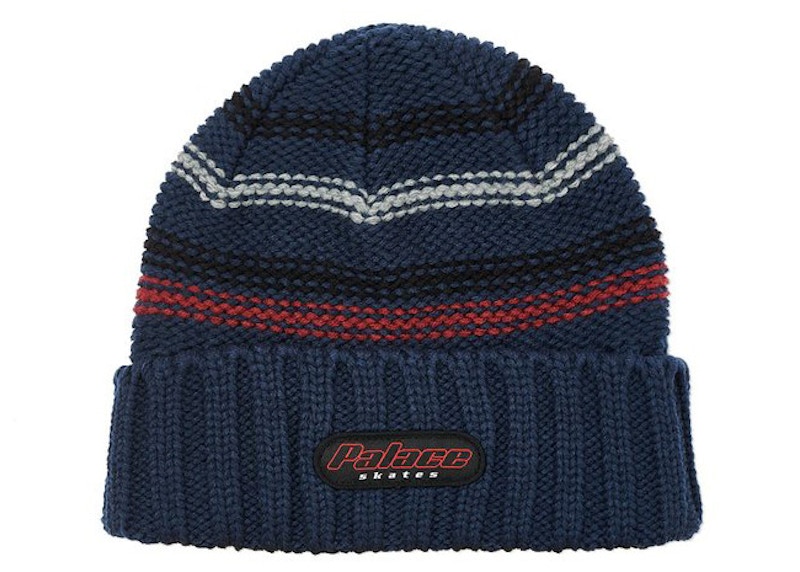 Palace Stripe Rib Beanie Navy