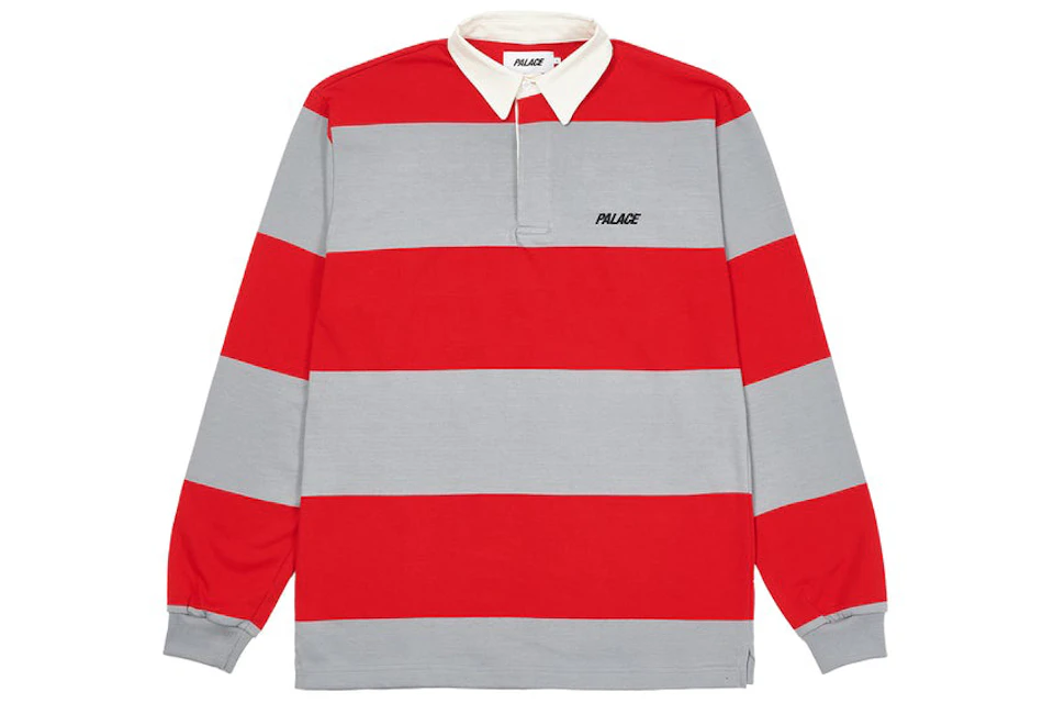 Palace Striped Rugby Red/Grey