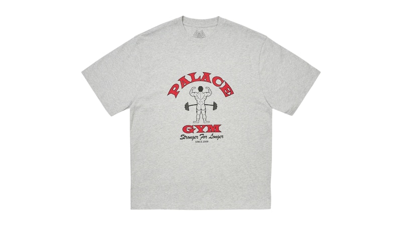 Palace Stronger For Longer T-Shirt Grey Marl Men's - SS25 - US Palace Stronger For Longer T-Shirt Grey Marl Men's - SS25 - US