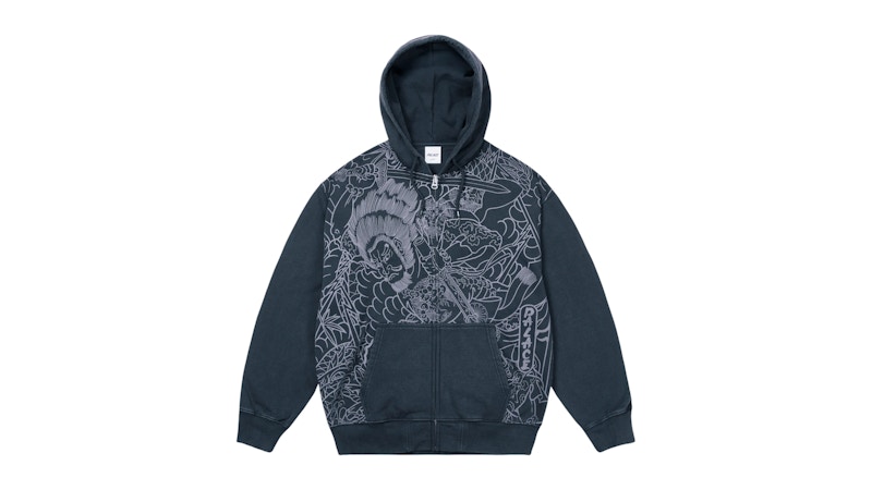 Palace x Neighborhood Skull Zip Hood Charcoal Men's - FW25 - US